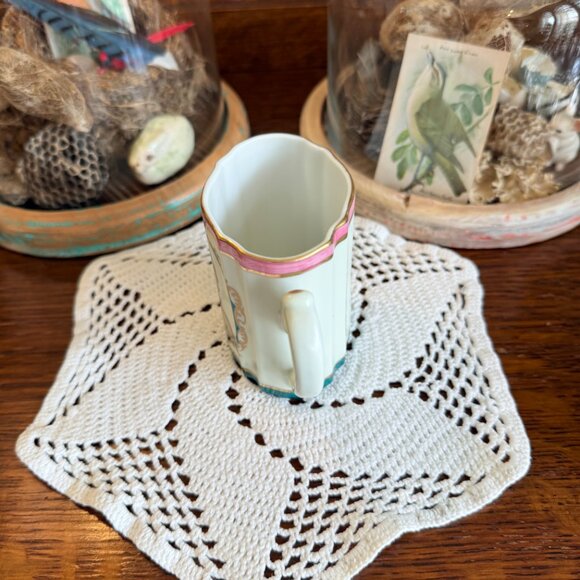 Vintage ornate small porcelain cup with pretty lady - Picture 7 of 10